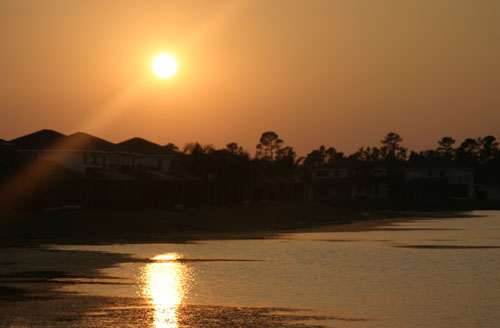 Sunset over the Lake