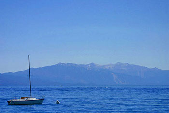 Boat on Lake Tahoe