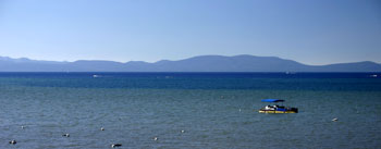 Colours of the water on Lake Tahoe