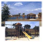 Kids Playground and Lakeside Cabana