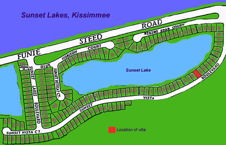 Map of Sunset Lakes